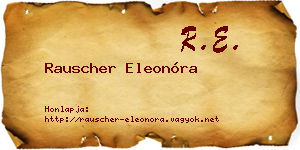 Rauscher Eleonóra névjegykártya